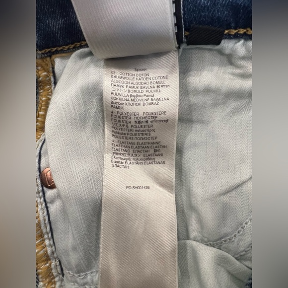 7 For All Mankind Tailorless Dojo Jeans Size 26 7FAMK NWT With Rhinestones - Picture 12 of 14